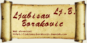 Ljubisav Boraković vizit kartica